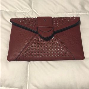 K Carroll red clutch/ crossbody chain bag NWOT